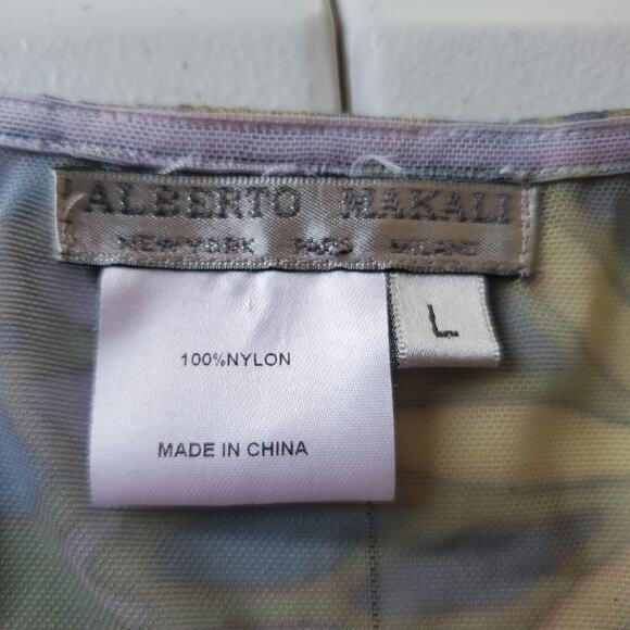 Y2K Whimsigoth Fairy Grunge Shirt Large Rainbow Sheer Floral Beaded Sequin - Picture 3 of 8